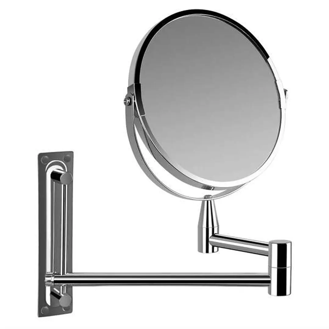Orbegozo ESP 4000 Espejo Cosmetico Extensible - Doble Cara con Aumento X5 - Acabado Cromado - Soporte de Pared Incluido - Ø 17cm de Diametro 1