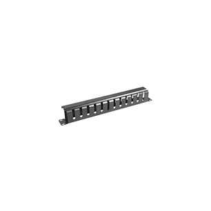 WP Guia 2U Cableado con Tapa - 490x100x80mm - Color Negro
