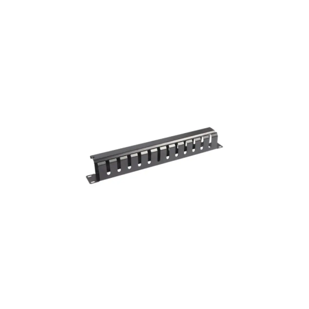 WP Guia 2U Cableado con Tapa - 490x100x80mm - Color Negro 1