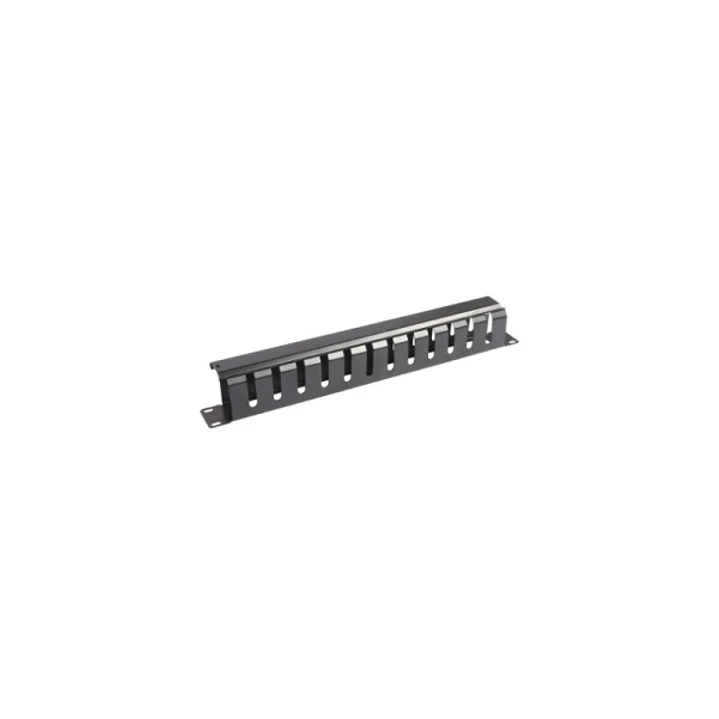 WP Guia 2U Cableado con Tapa - 490x100x80mm - Color Negro 1