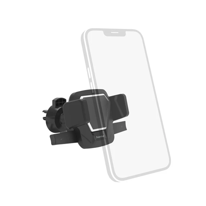 Hama Easy Snap Soporte de Coche para Smartphone - Peso Max 250g - Pinza para Rejilla - Ancho Dispositivo de 5.5 a 8.5cm - Universal - Color Negro 1