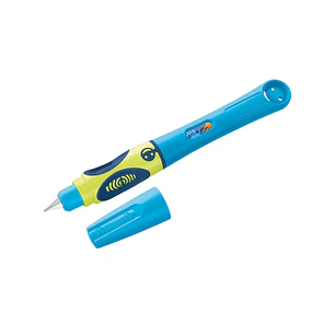 Pelikan Griffix Pluma Estilografica para Zurdos - Plumin de Acero Inoxidable - 3 Puntos de Agarre con Indicador - Ergonomico - Tapa Protectora - Color