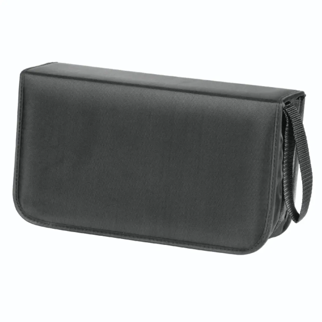 Hama Antistatic Archivador de Nylon para 120 CDs/DVDs - Fundas de Poliester - Proteccion contra Cargas Electrostaticas - 29.4x16.6x9.4cm - Color Negro 1