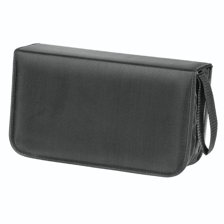 Hama Antistatic Archivador de Nylon para 120 CDs/DVDs - Fundas de Poliester - Proteccion contra Cargas Electrostaticas - 29.4x16.6x9.4cm - Color Negro 1