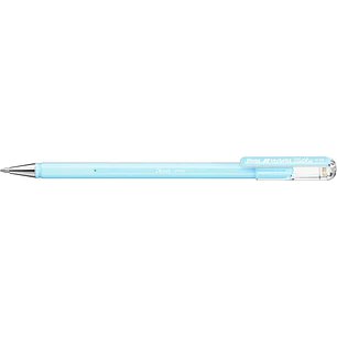 Pentel Hybrid Milky Boligrafo de Bola - Punta Fina 0.8mm - Trazo 0.4mm - Tinta de Gel Opaca - Color Azul Pastel