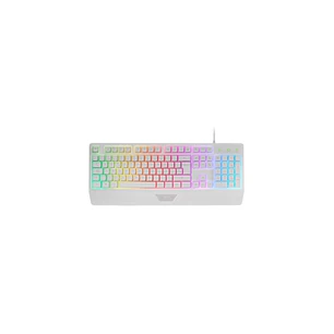 Mars Gaming MK124 Teclado Completo Hibrido H-Mech - Almohadilla Integrada - Disposicion Francesa AZERTY FR - Iluminacion FRGB - 450x181x36mm - Color B