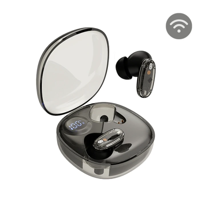 Mars Gaming MHIB2 Auriculares Bluetooth 5.4 - Microfono Integrado - Autonomia hasta 7h - Indicador LED - Semitransparente - 60x60x30mm - Color Negro 1