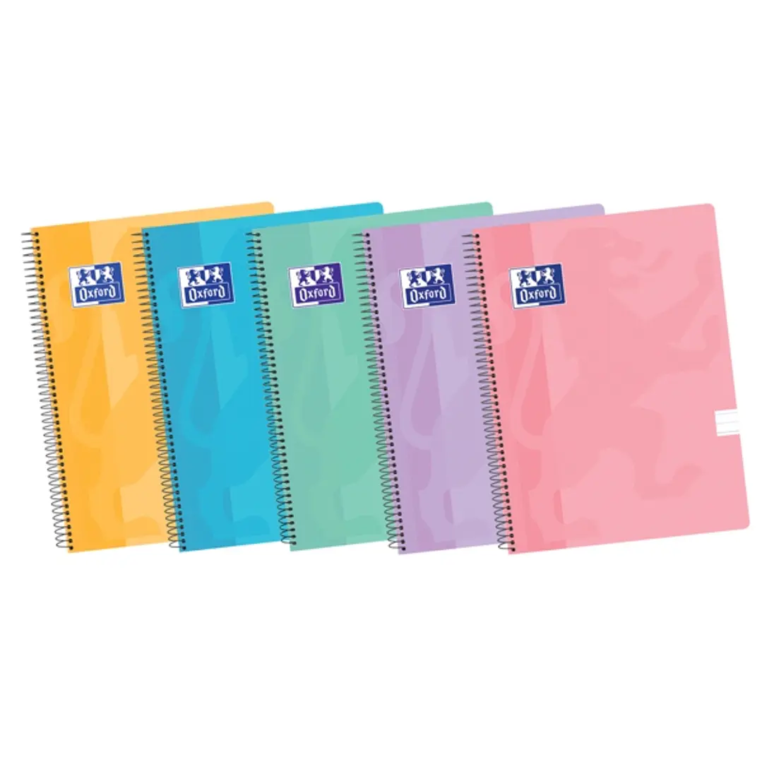 Oxford School Classic A4+ Europeanbook Spiralflex - Tapa de Plastico Resistente - 50 Hojas de Papel de Alta Calidad - 1 Linea para Escribir - Colores  1
