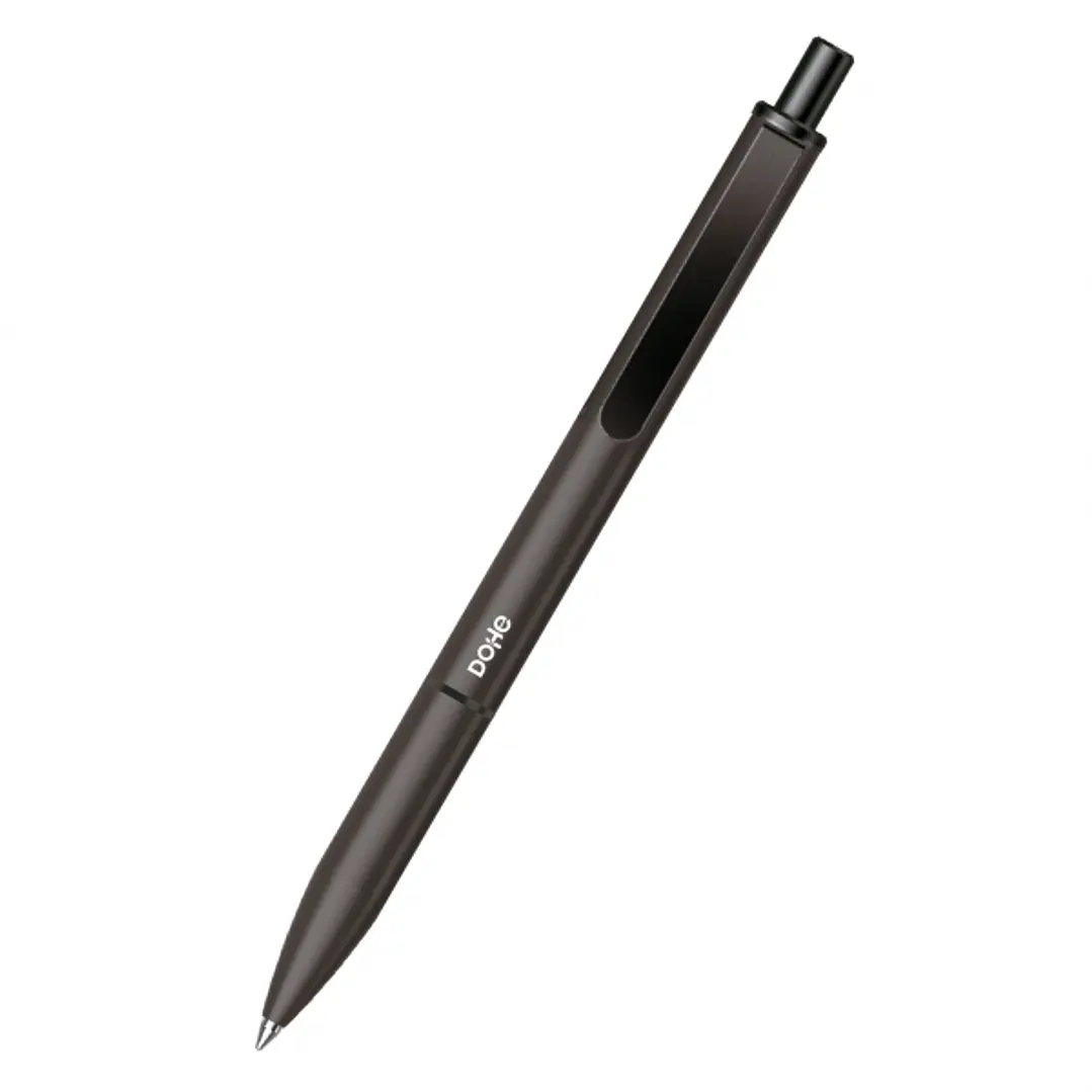 Dohe Elegance Pack de 4 Boligrafos - Punta Fina de 0,5mm - Fabricados en  Aluminio - Tacto Soft - Color Negro 1