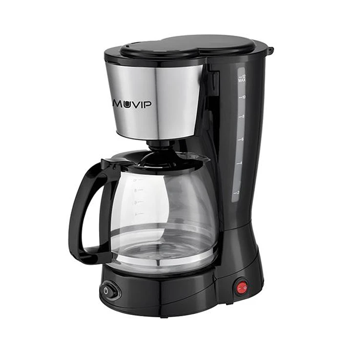 Muvip Cafetera de Goteo - Eléctrica - 800W - Funcion antigoteo - Filtro Permanente Abatible - Indicador Nivel de Agua - Contenedor transparente - Capa 1