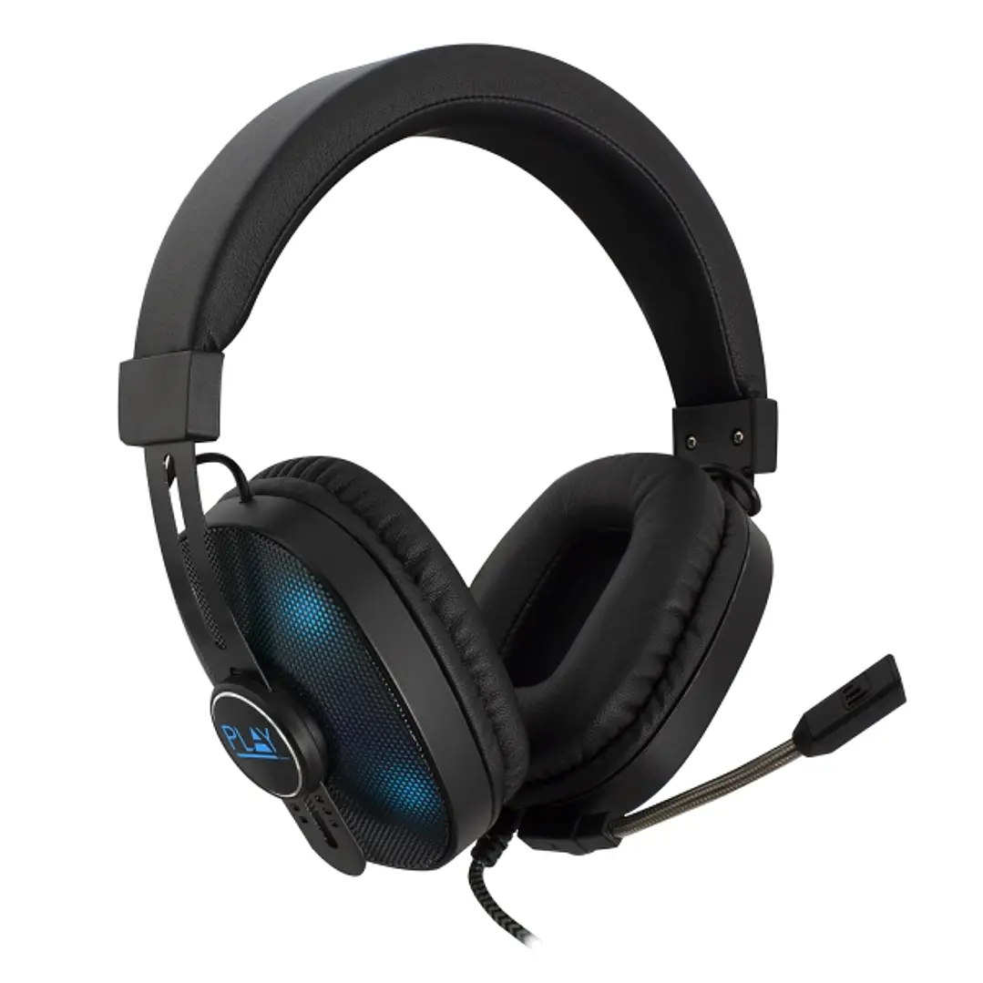 Ewent Auriculares Gaming - Microfono Integrado - Iluminacion RGB - Control de Volumen y Microfono - Diadema Ajustable - Cable de Nylon de 1.5m - Color 1