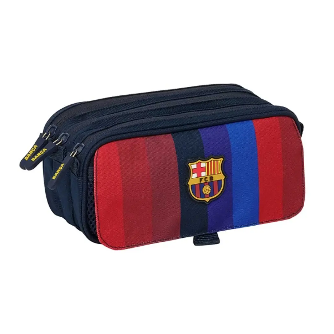 Safta F.C.Barcelona 1ª Equipacion 26/27 Portatodo - 3 Compartimentos con Cremallera - Cinta Trasera Adaptable - Bolsillo Frontal de Rejilla con Velcro 1
