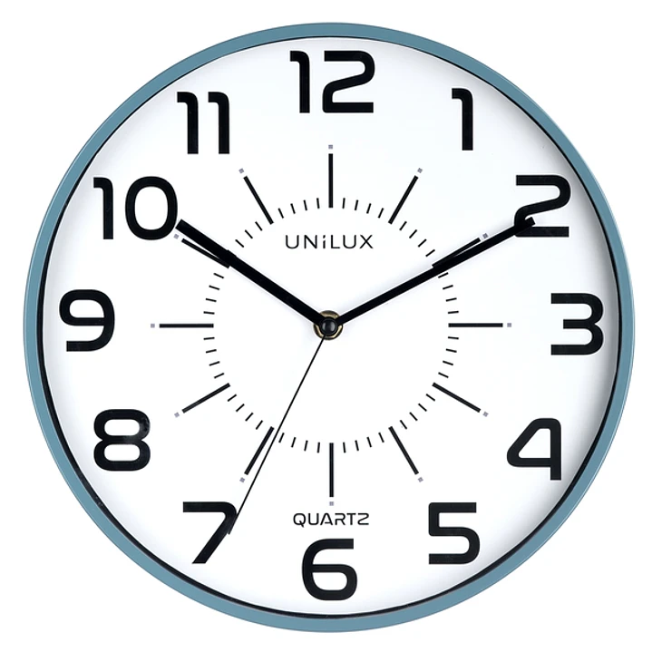 Unilux Reloj de Pared Pop - Diseño Moderno y Colorido - Facil Lectura de la Hora - Funciona con Pilas - Color Azul 1