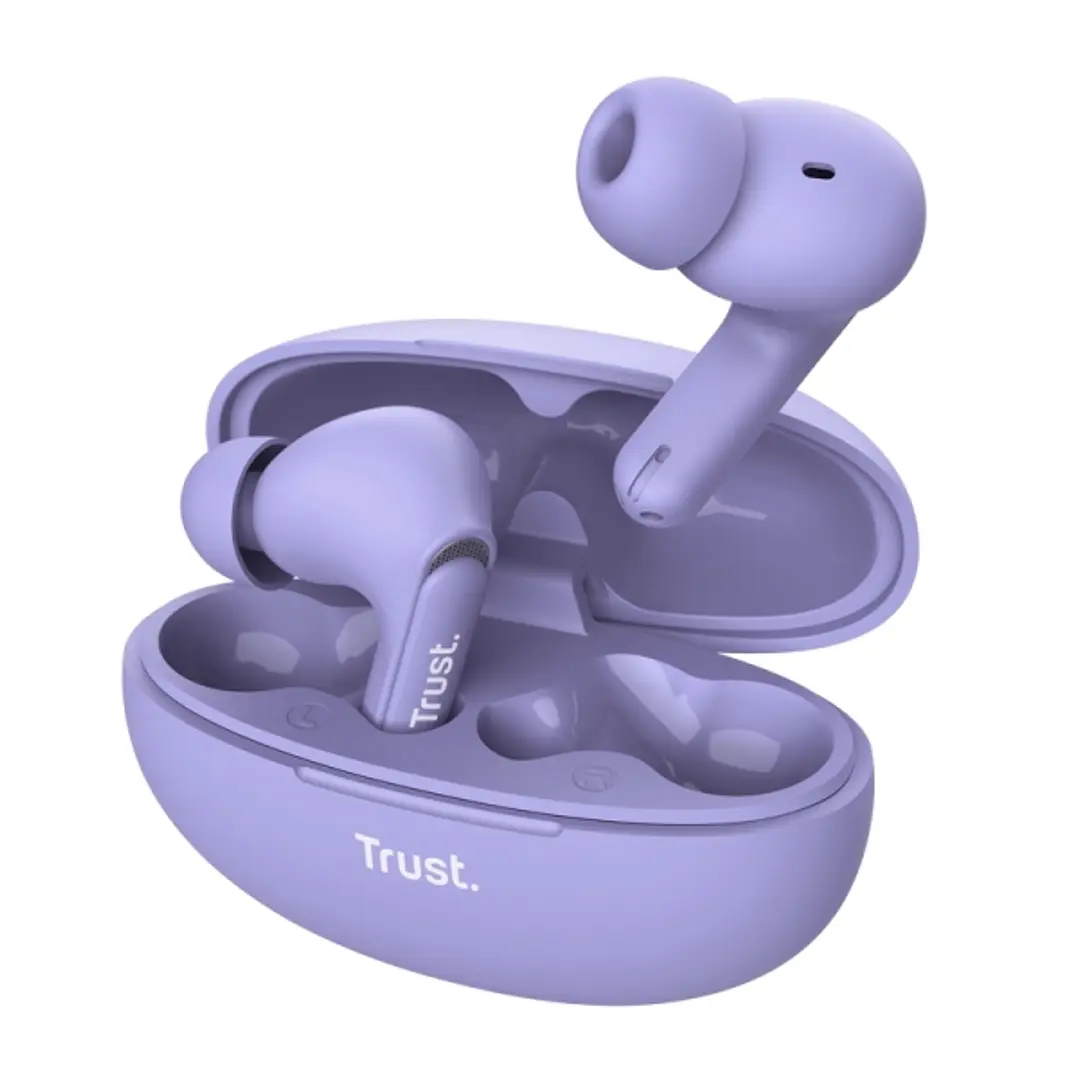 Trust Auriculares Inalambricos Yavi - Inalambricos - Color Morado 1