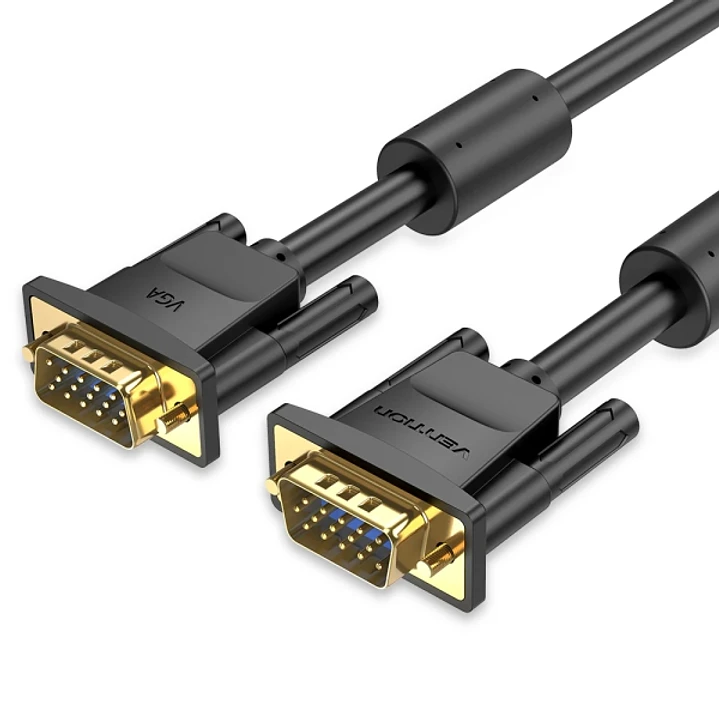 Vention Cable SVGA a VGA - Longitud 15m - Full HD - Nucleo de Ferrita - Conectores Chapados en Oro - Blindaje Multicapa - PVC - Color Negro 1