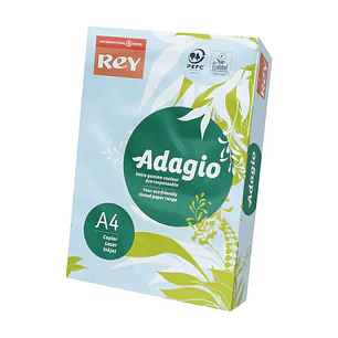 Dohe Adagio Paquete de 500 Hojas de Papel A4 de 80g - Apto para Fotocopiadoras e Impresoras - Alta Calidad y Versatilidad - Color Azul Pastel