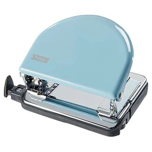Petrus 52 Retro Taladro Perforador Metalico - Hasta 20 Hojas - Marcas de Formato - Facil Vaciado - Punzones 5.5mm - Color  Fondant Blue