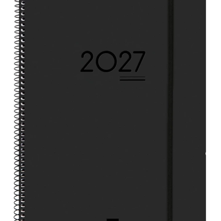 Finocam Ikon Agenda de Espiral Internacional - 16 Meses - Semana Vista Vertical - Formato E40 - 210x297mm - Tapas de PP - Papel de 80g/m2 - Goma Elast 1
