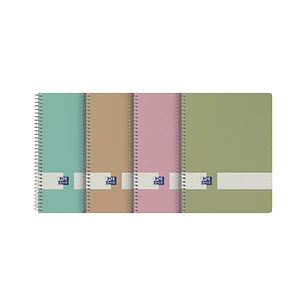 Oxford Nature Europeanbook A5+ Tapa Dura 5x5 80 Hojas - Tapa Dura Resistente - Formato A5+ - Cuadricula de 5x5 - 80 Hojas