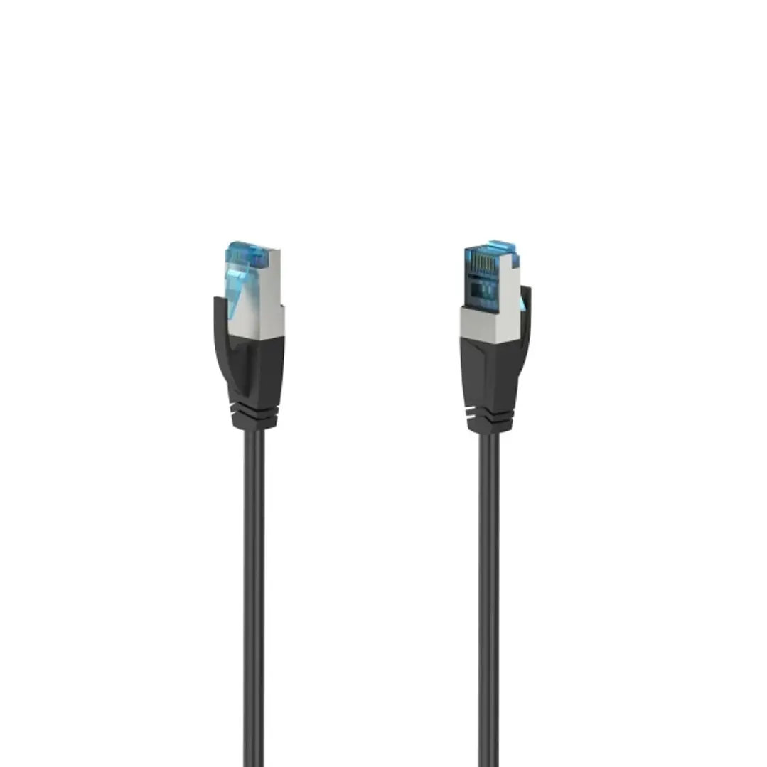 Hama Essential Cable de Red FTP RJ45 Cat-6a - Longitud 15m- Velocidad hasta 10Gbps - Blindaje Doble - Color Negro 1