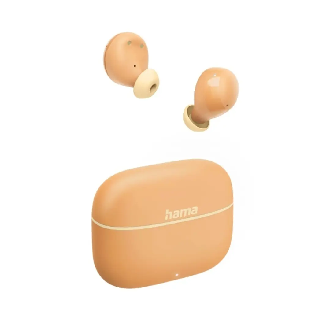 Hama Freedom Buddy II Auriculares con Microfono Omnidireccional - Bluetooth - Rango 10m - Asistente de Voz - Carga por USB-C - Color Naranja 1