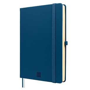 Finocam Nexo Double Cuaderno de Tapa Dura - 144 Hojas - Formato A5 - 148x210mm - Papel Crema de 80g/m2 - Liso - Bolsillo Interior - Cierre con Goma - 