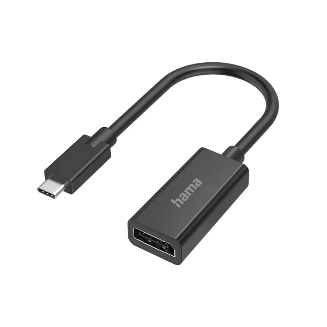 Hama Essential Adaptador de Video - 4K - USB-C Macho - DisplayPort Hembra - Color Negro 1