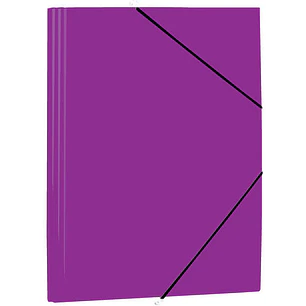 Mariola Carpeta de Polipropileno con Solapas 450 Micras - Formato Folio - Medidas 34x25cm - Cierre con Goma Elastica - Color Violeta