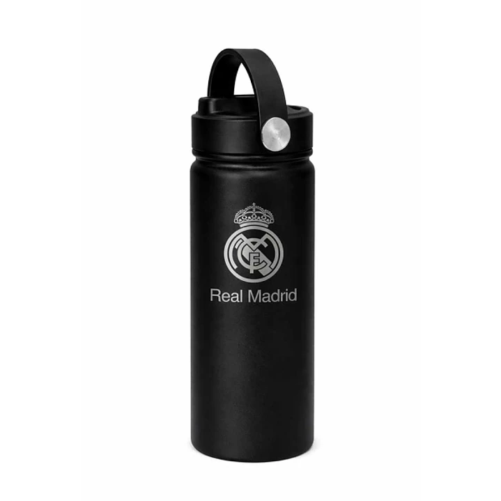 Safta Real Madrid Botella Isotermica - Capacidad 530ml - Pajita Interior - Revestimiento Interior de Cobre - Tapa Antifugas - 12h Caliente - 24h Frio  1