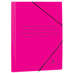 Mariola Carpeta de Carton Estucado con Solapas Folio 500gr/m2 - Medidas 34x25x1cm - Cierre con Goma Elastica - Color Fucsia