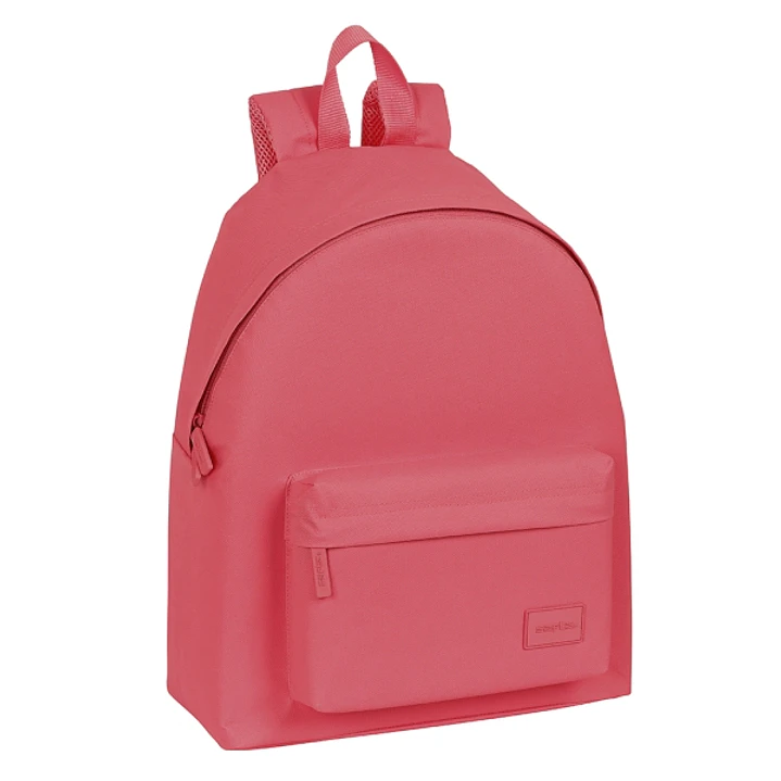 Safta Basic Mochila - Bolsillo Frontal - Hombreras Acolchadas - Doble Tirador en Cremallera - Asa Superior - 330x150x420mm - Color Rosa 1