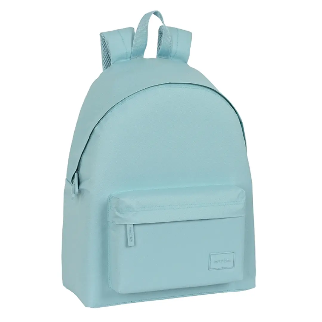 Safta Basic Mochila - Bolsillo Frontal - Hombreras Acolchadas - Doble Tirador en Cremallera - Asa Superior - 18L - 330x150x420mm - Color Turquesa 1