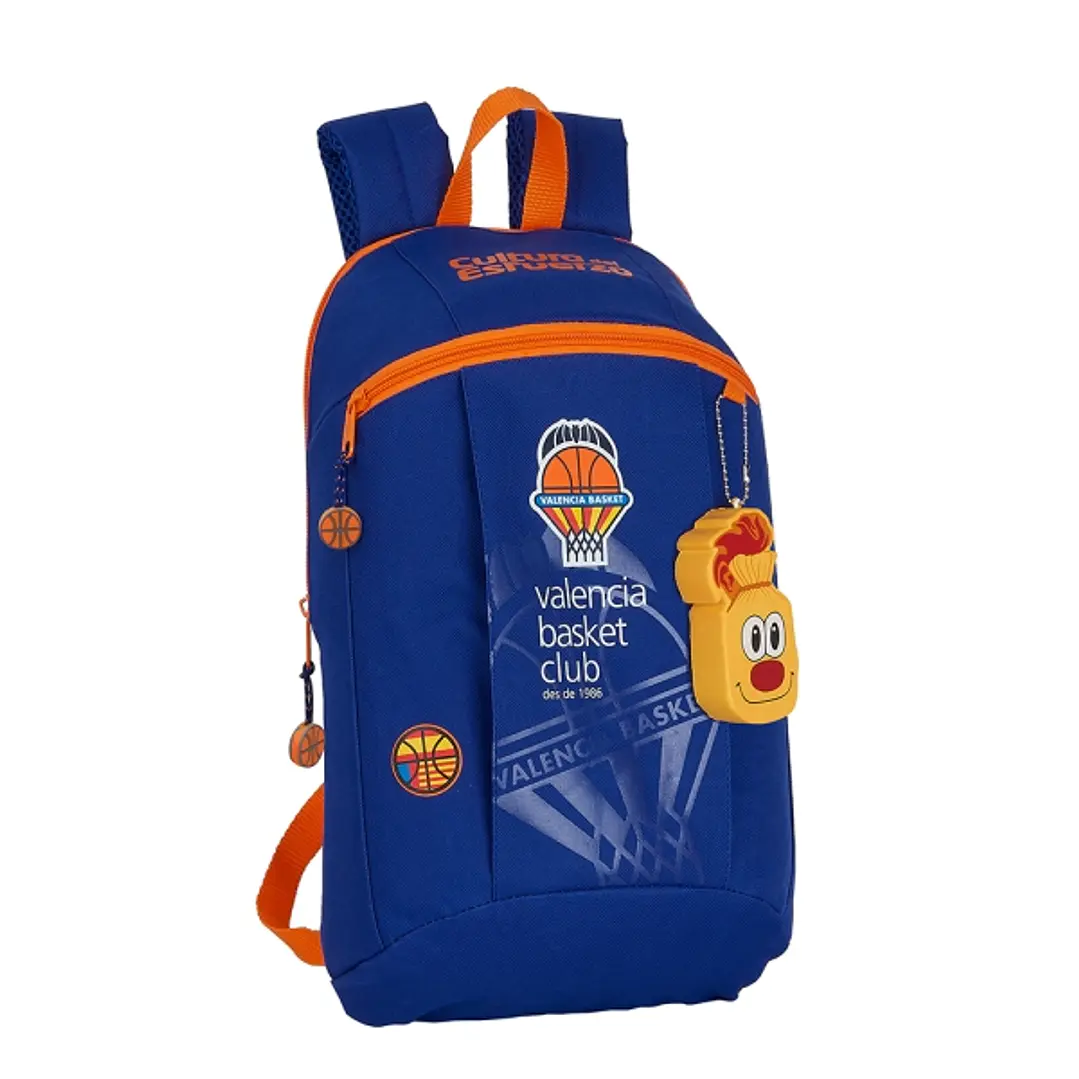 Safta Valencia Basket Mini Mochila - Hombreras Acolchadas - 8.5L - Asa Superior - Bolsillo Frontal - Ergonomia - Ligera y Practica - 220x100x390mm - C 1