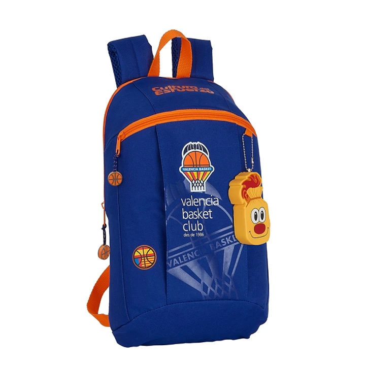 Safta Valencia Basket Mini Mochila - Hombreras Acolchadas - 8.5L - Asa Superior - Bolsillo Frontal - Ergonomia - Ligera y Practica - 220x100x390mm - C 1