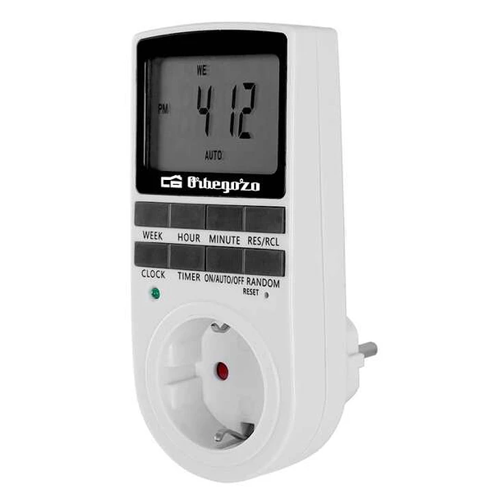 Orbegozo Pg 25 Programador Electronico Semanal - Controla tu Hogar Las 24 Horas del Dia - 10 Memorias Programables - Funcion Ant-Theft System - Ahorro 1