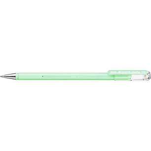Pentel Hybrid Milky Boligrafo de Bola - Punta Fina 0.8mm - Trazo 0.4mm - Tinta de Gel Opaca - Color Verde Pastel