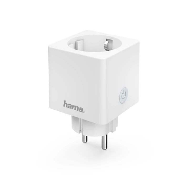 Hama Enchufe WLAN Inteligente - Potencias hasta 3680W - WiFi - IP20 - Compatible con Asistente de Voz - Control con App - Monitor Energia - Color Blan 1