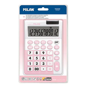 Milan Edicion + Calculadora - 12 Digitos - Superficie Antibacteriana - Blister - Color Rosa
