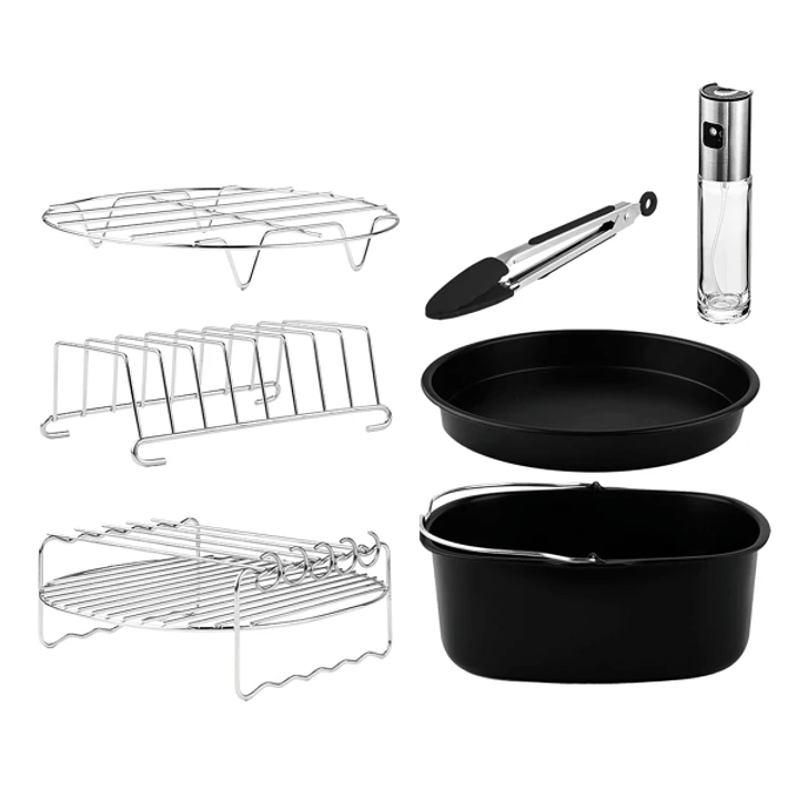 Cecotec Cecofry Pack de 8 Accesorios para Freidora de Aire hasta 6.5L - Superficie Antiadherente - Apto para Lavavajillass - Libre de BPA - Color Surt 1