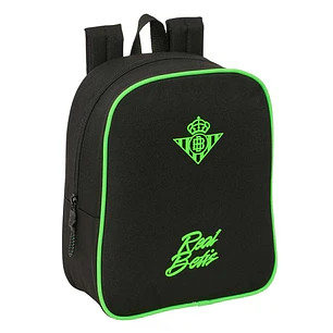 Safta Real Betis Balompie Mochila Guarderia - 6L - Cremallera - Asa de Mano - Tarjeta de Identificacion Personal - Adaptable a Carrito - 22x27x10cm - 