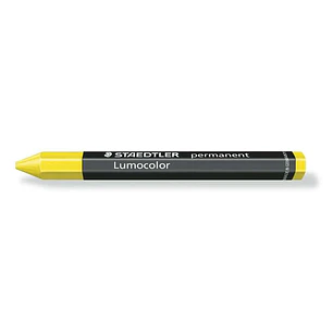 Staedtler Lumocolor Permanent Omnigraph 236 Cera Permanente Hexagonal - Resistente al Agua - Diametro 12mm Aprox - Color Amarillo