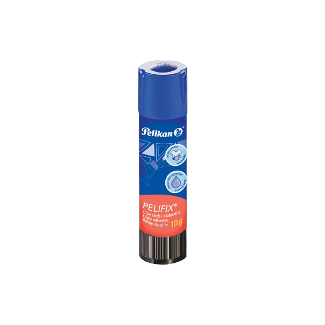 Pelikan Pelifix Pegamento en Barra de 10g - sin Disolventes - Lavable con Agua Fria - Color Blanco 1