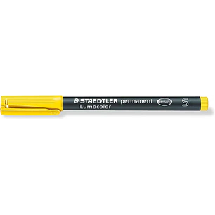 Staedtler Lumocolor Permanent 313 Rotulador Permanente de Punta Fina - Trazo 0.4mm Aprox - Secado Rapido - Color Amarillo