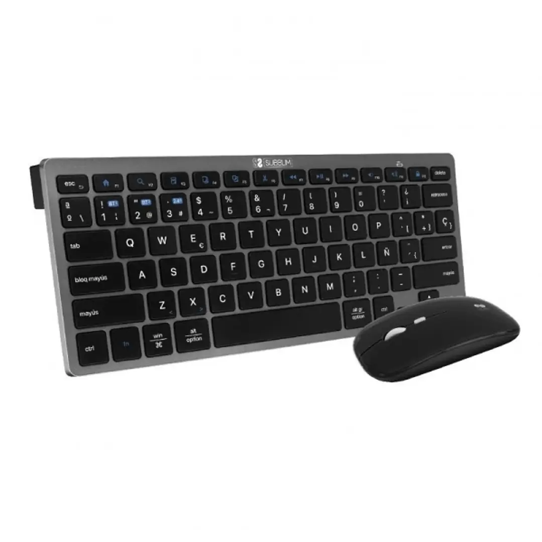 Subblim Combo Multidispositivo - Teclado y Ratón - Tecnología inalámbrica Bluetooth y radiofrecuencia 2.4G - Ratón con batería recargable y 3 niveles  1