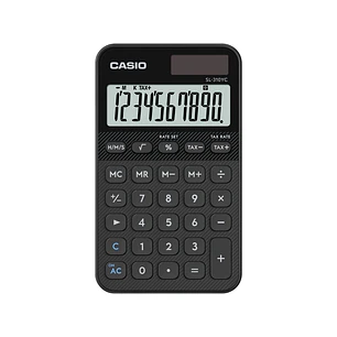 Casio SL-310YC Calculadora de Bolsillo con Pantalla LCD de 10 Digitos - Calculo de Impuestos - Alimentacion Solar y Pilas - Compacta y Ligera - Color 