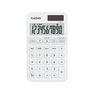 Casio SL-310YC Calculadora de Bolsillo con Pantalla LCD de 10 Digitos - Calculo de Impuestos - Alimentacion Solar y Pilas - Compacta y Ligera - Color 