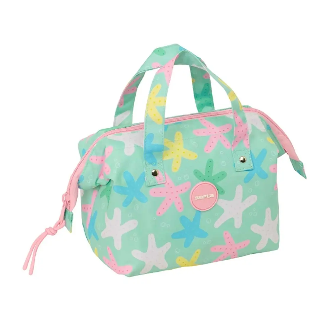 Safta Estrellas Neceser - Interior Forrado - Asas de Mano - Organizadores con Compartimentos - 26.5x17.5x12.5cm - Color Verde 1