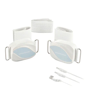 Innovagoods Bubratt Cinturon Masajeador Vibratorio - 18W - Cable 130cm - 4500rpm - Cierre con Velcro - Color Blanco y Azul