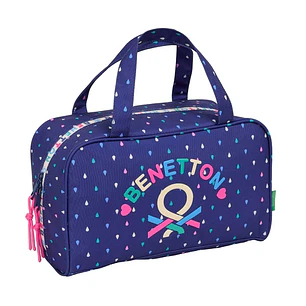 Safta Benetton Drop Neceser de 8L - Cremallera - Asas de Mano Superiores - Interior Forrado - Bolsillo Interior - Tirador Doble - 310x140x190mm - Colo
