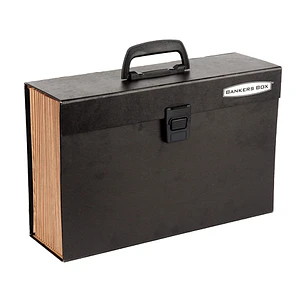 Bankers Box Maletin Archivador Resistente - 19 Secciones para Documentos - Cierre de Seguridad con Clik - Estructura Plastificada - Incluye Hoja con E